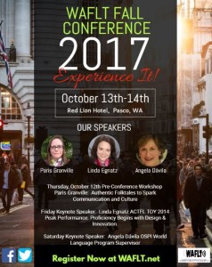 WAFLT Fall Conference 2017: Experience It! @ Pasco, WA